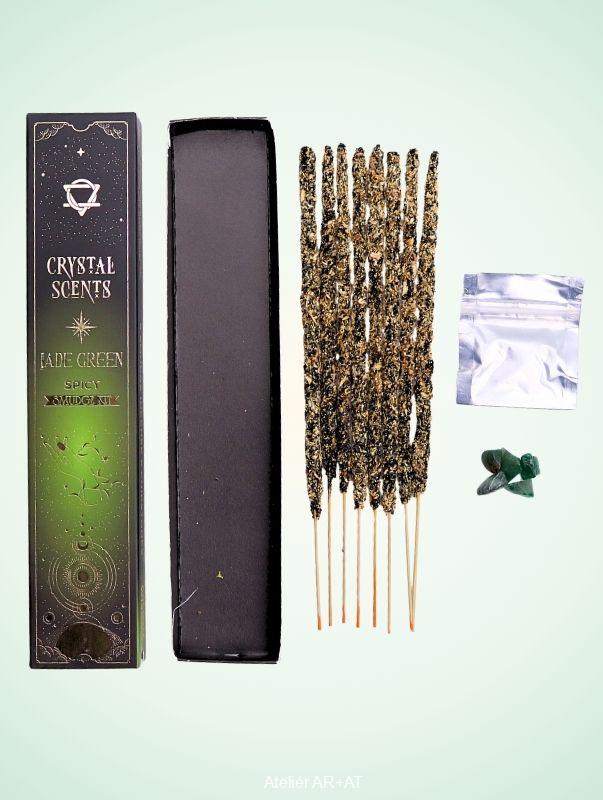 Vonné tyčinky se zeleným jadeitem - kořeněná vůně (spicy)