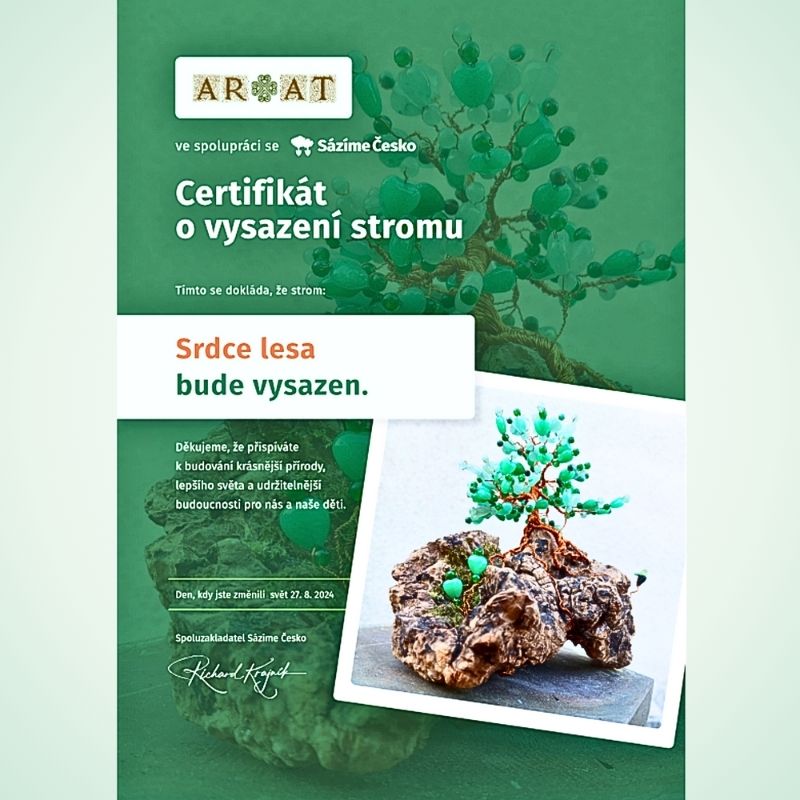 Certifikát Srdce Lesa